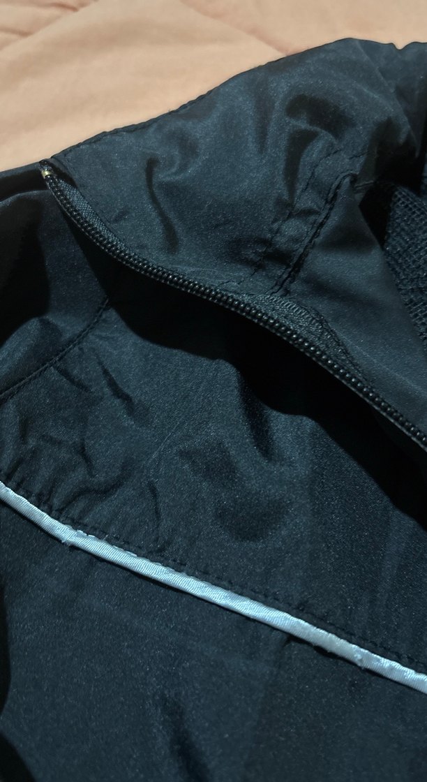 Erkek Siyah Fermuarlı Streetwear Yağmurluk - Görsel 2