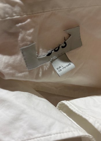 Düğmeli Beyaz Keten Kadın Gömlek - Görsel 2