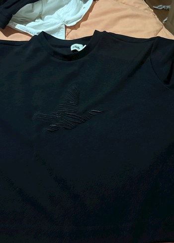 Nakış Detaylı Siyah Hamile Tişörtü - Görsel 3