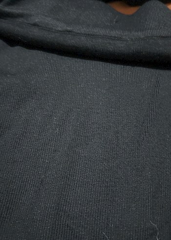 Siyah Midi Hamile Keten Etek - Görsel 2