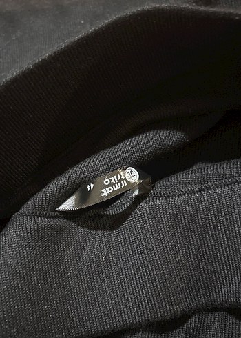 Siyah Midi Hamile Keten Etek - Görsel 3