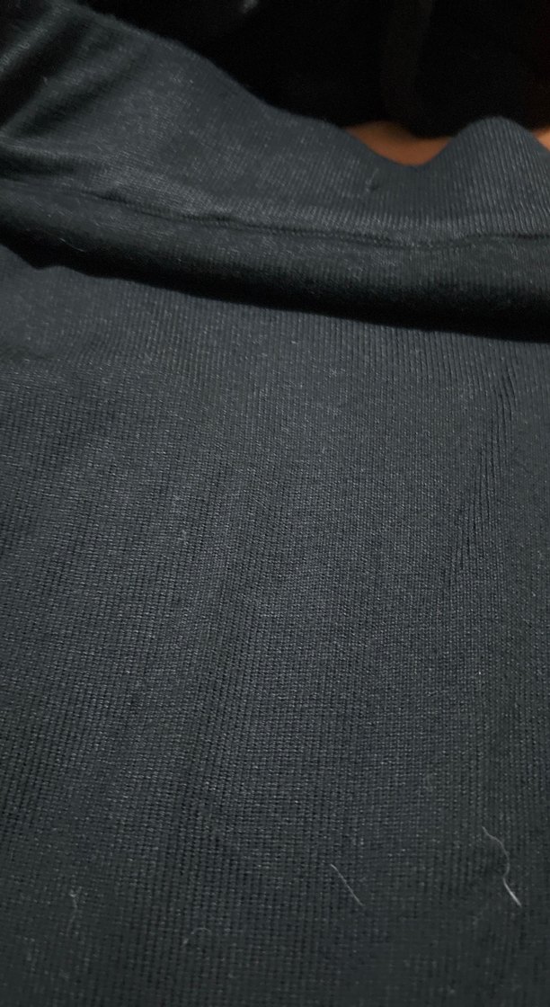 Siyah Midi Hamile Keten Etek - Görsel 2