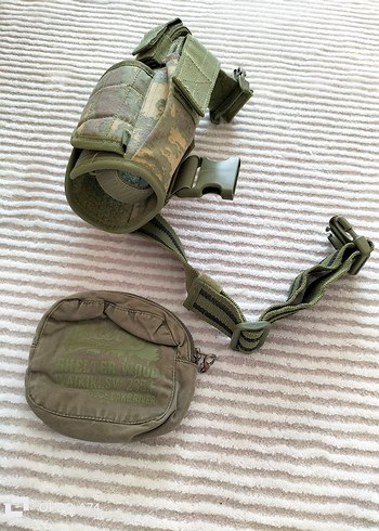 kamuflaj avcı suluk çantası ve cüzdanı - Görsel 7