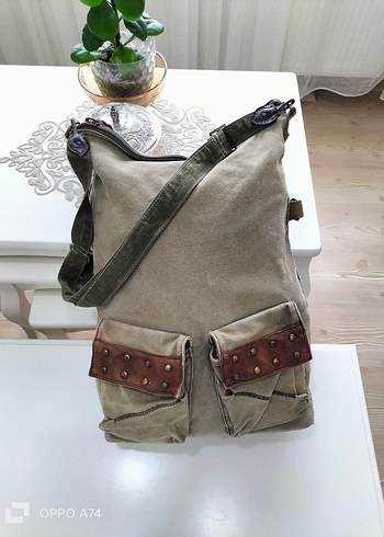 KANVAS ALMAN MALI ASKILI CANTA - Görsel 11