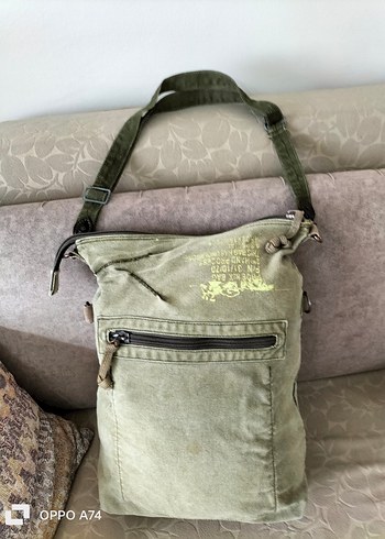 KANVAS ALMAN MALI ASKILI CANTA - Görsel 3