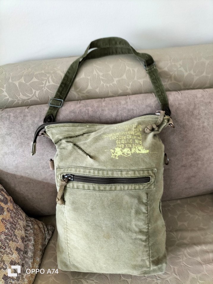 KANVAS ALMAN MALI ASKILI CANTA - Görsel 3