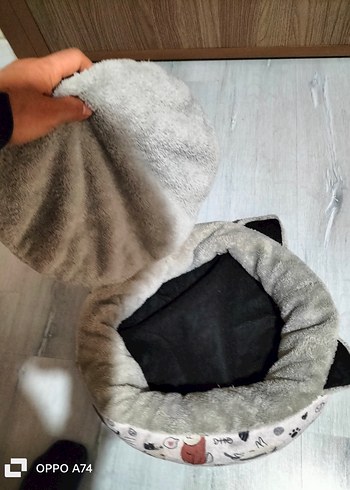 Gri Yumuşak Kedi Yatağı - Görsel 6