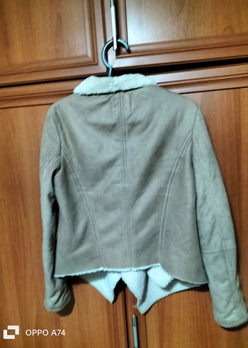 Süet  Kürklü Notched Yaka - Görsel 3