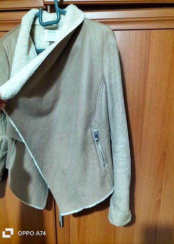 Süet  Kürklü Notched Yaka - Görsel 7