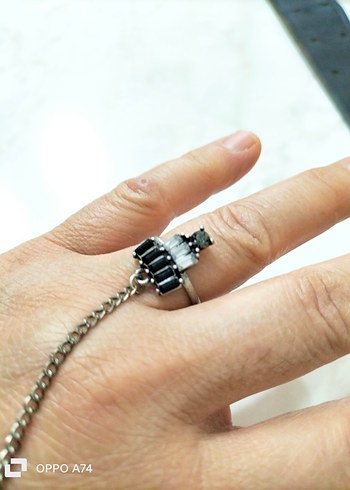 Yılan Desenli Zincirli  Kadın bileklik ve yüzük - Görsel 2