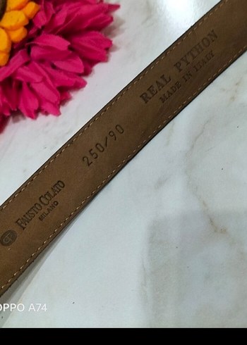 Fausto İtalya malı Hakiki Putin yılanı Derisi Tokalı Kemer - Görsel 2