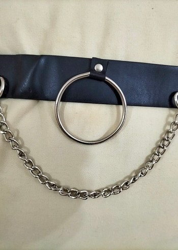 Zincir Detaylı metal halkalı Gotik  Kemer - Görsel 9