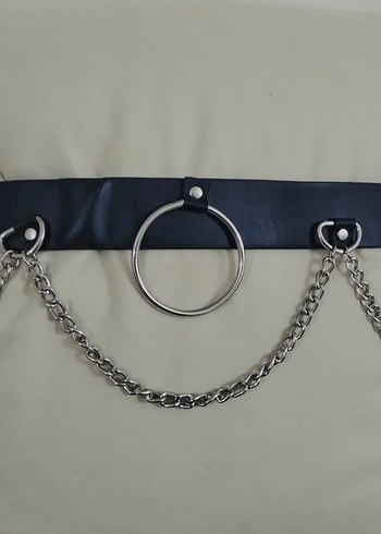 Zincir Detaylı metal halkalı Gotik  Kemer - Görsel 7