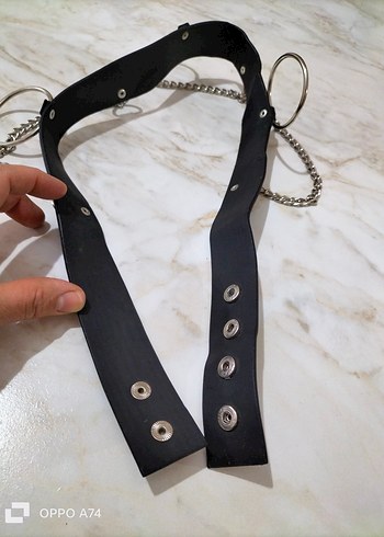 Zincir Detaylı metal halkalı Gotik  Kemer - Görsel 8