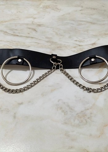 Zincir Detaylı metal halkalı Gotik  Kemer - Görsel 2