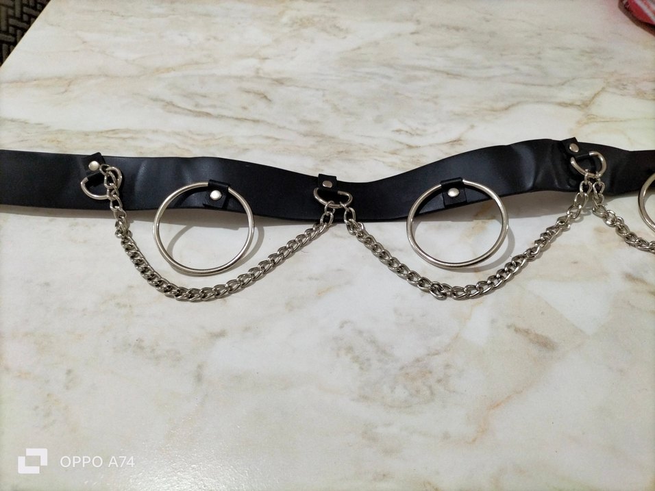 Zincir Detaylı metal halkalı Gotik  Kemer - Görsel 2