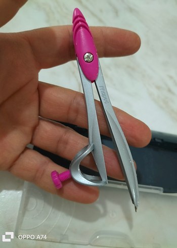 Pembe Renkli Marel Çizim Pergeli - Görsel 3