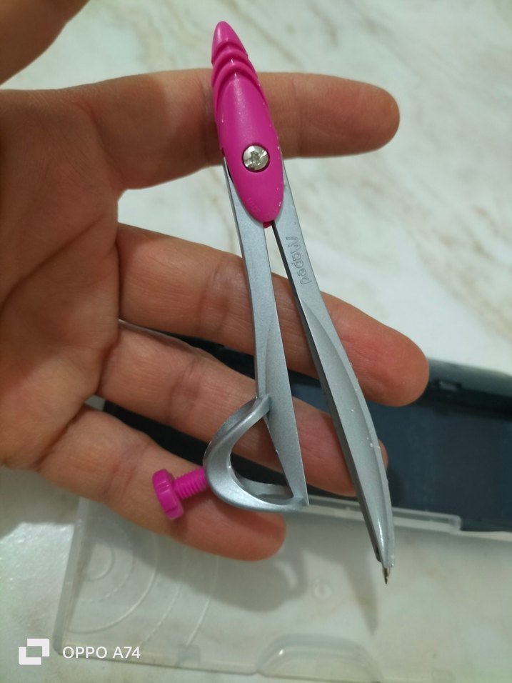 Pembe Renkli Marel Çizim Pergeli - Görsel 3