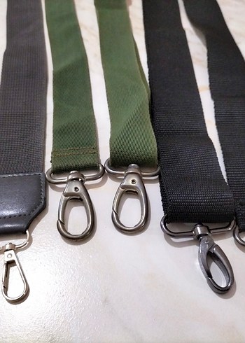 Gri yeşil siyah valiz çanta Askılari - Görsel 10