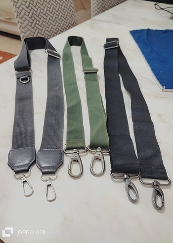 Gri yeşil siyah valiz çanta Askılari - Görsel 9