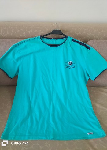 Turkuaz Kısa Kollu Erkek Tişört - Görsel 6