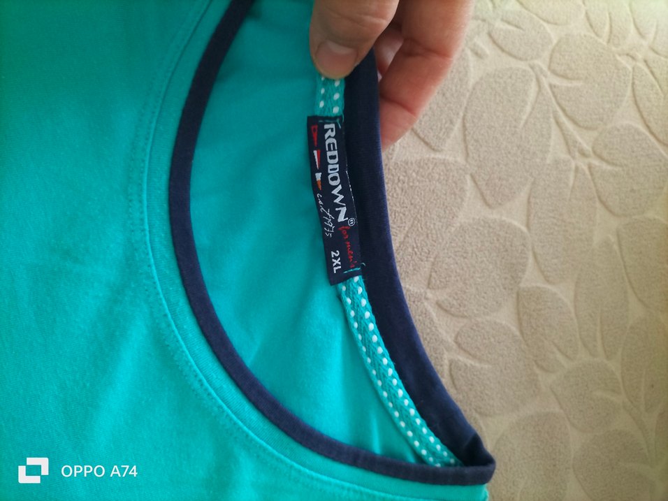 Turkuaz Kısa Kollu Erkek  Tişört - Görsel 5