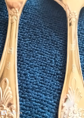 İtalya LBL vitange gümüş kaplama Çatal kaşık  - Görsel 5