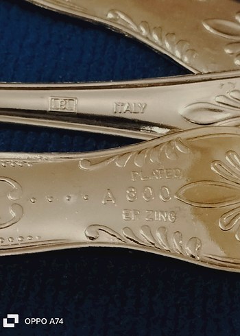 İtalya LBL vitange gümüş kaplama Çatal kaşık  - Görsel 10