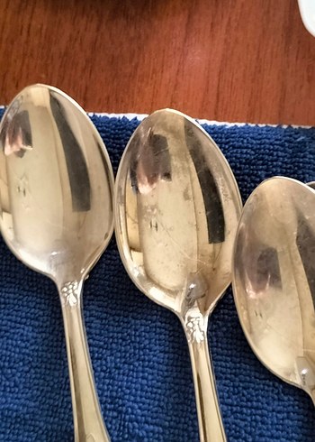 İtalya LBL vitange gümüş kaplama Çatal kaşık  - Görsel 7