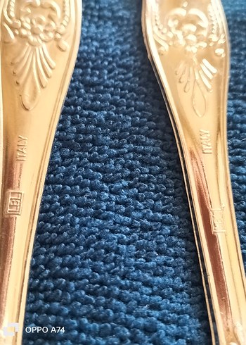 İtalya LBL vitange gümüş kaplama Çatal kaşık  - Görsel 6