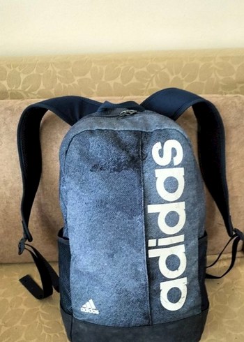 Adidas Baskılı Gri-Mavi Sırt Çantası - Görsel 7