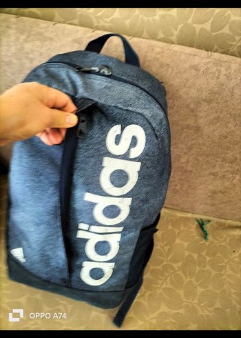 Adidas Baskılı Gri-Mavi Sırt Çantası - Görsel 3