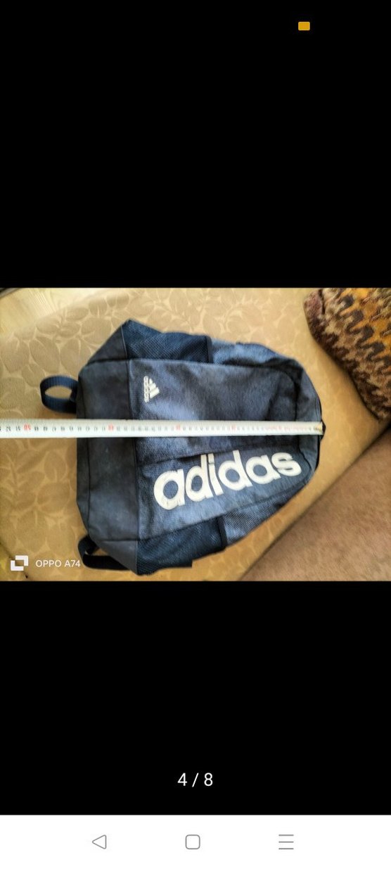 Adidas Baskılı Gri-Mavi Sırt Çantası - Görsel 5