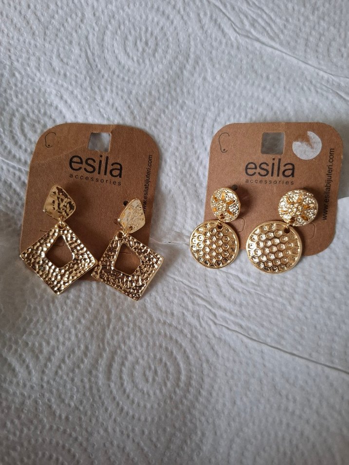 Esila Altın Renk Mini Bohem Küpe - Görsel 2