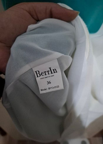 Drapeli Turkuaz Gri Midi Elbise - Görsel 5