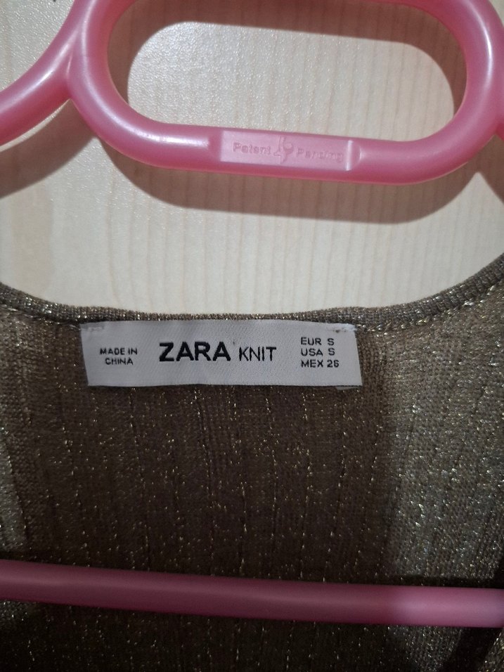 Gri Uzun Triko Elbise V Yaka - Görsel 2