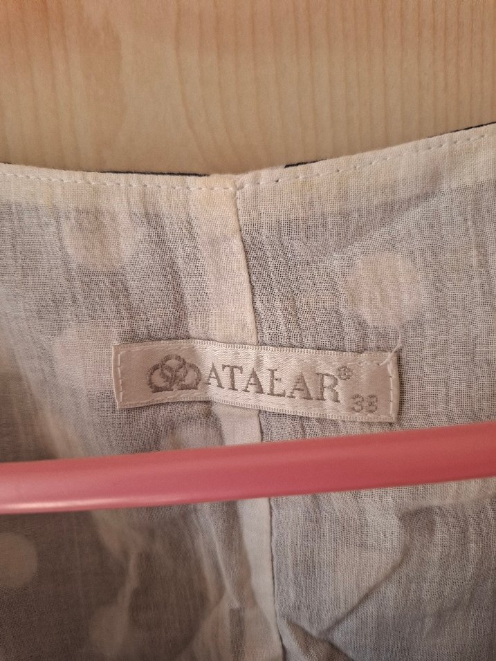 Puantiye Desenli Mavi Hamile Midi Elbise - Görsel 3