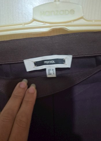 bordo Kumaş Kadın Pantolon - Görsel 3