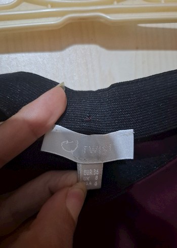 Bordo Kadın Kumaş Pantolon Midi Boy - Görsel 2