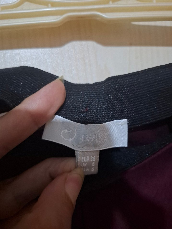 Bordo Kadın Kumaş Pantolon Midi Boy - Görsel 2