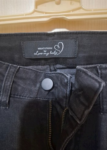 Siyah Kadın Denim Normal Kesim Kot Pantolon - Görsel 3