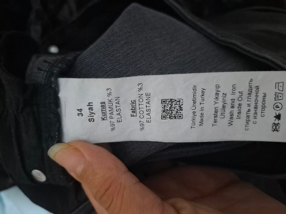 Siyah Kadın Denim Normal Kesim Kot Pantolon - Görsel 4