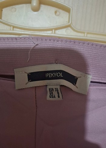 Mor Midi Kumaş Kadın Pantolon - Görsel 3