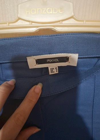 Kadın Lacivert Midi Denim Pantolon - Görsel 3