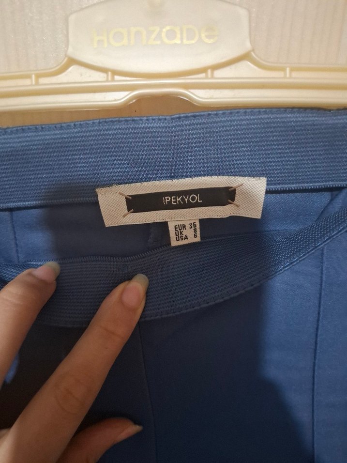 Kadın Lacivert Midi Denim Pantolon - Görsel 3