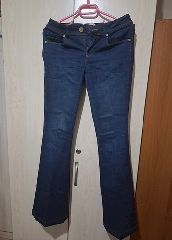 Kadın Lacivert Parlak Denim Jean