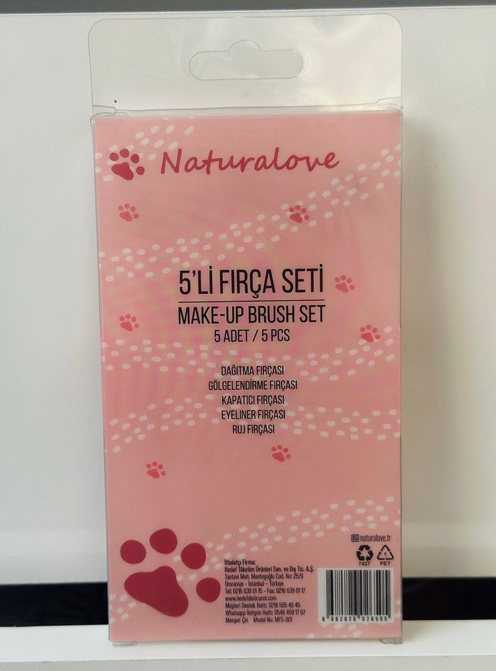 Bej 5'li Makyaj Fırça Seti - Görsel 2