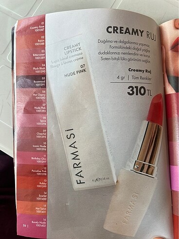 Farmasi Creamy Ruj - Görsel 2