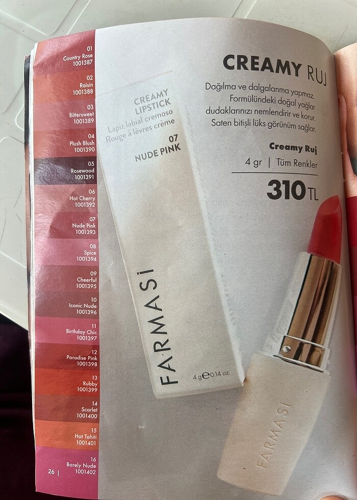 Farmasi Creamy Ruj - Görsel 2