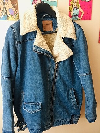Pull and bear kürklü kot ceket